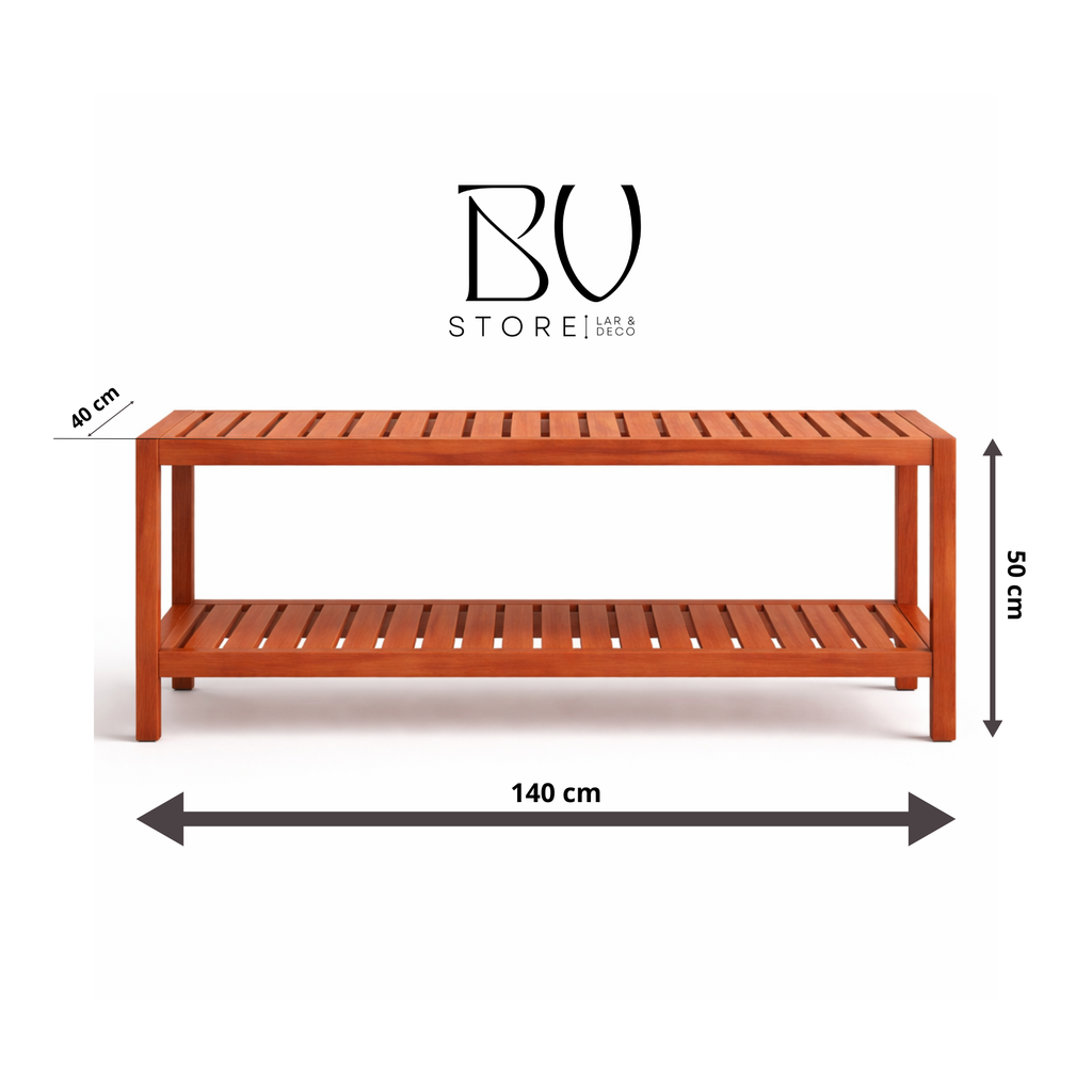 Rack para TV em Madeira de Eucalipto Rosa | Aparador Moderno para Sala