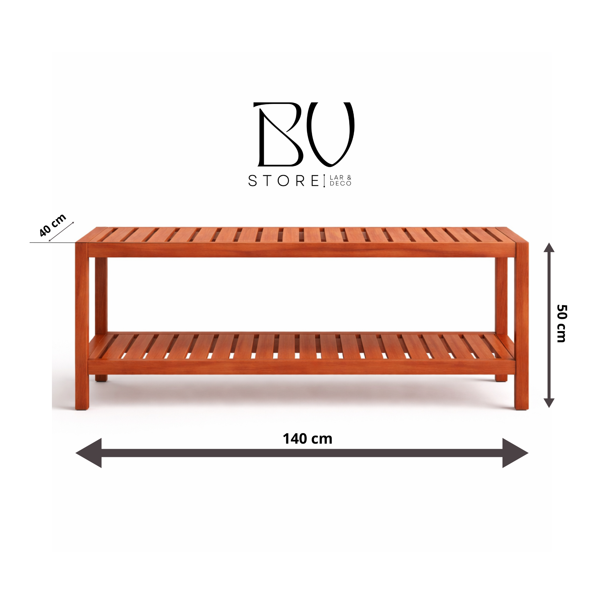 Rack para TV em Madeira de Eucalipto Rosa | Aparador Moderno para Sala